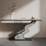 Konsole Sofatisch, schmaler Eingangsschrank, stabiles Metallgestell f&uuml;r Flur und Foyer