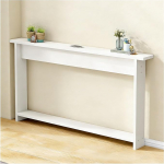 Konsolentisch Beistelltisch Schlafzimmer Wohnzimmer kleine R&auml;ume L&auml;nge 80-150cm, Holz Konsole f&uuml;r Spalte Sofa Flur, schmales Regal Eingang(B,39.4x7.9x25.6in/100x20x65cm)