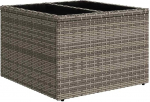 7-teiliges Garten Sofa Set mit Kissen Grau Poly Rattan, 2-Sitzer Garten Sofa mit Stauraum & Kissen Grau Poly Rattan Gartenlounge Model3354608