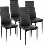 LANTUS 4 s&ouml;&ouml;gitooli komplekt, kroomitud alus, SGS heakskiidetud, s&ouml;&ouml;gitoolide komplekt, mudel, materjal PU/Metall, 4 tk (must)