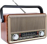 Retro Bluetooth 5.0 raadio - Nostalgia AM SW FM Vintage seade 1200 mAh akuga, USB/TF toega - k&ouml;&ouml;ki, kontorisse ja koju.