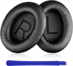 TesRank k&otilde;rvapadjad Bose QuietComfort 35 ii & QuietComfort 35 asendusk&otilde;rvaklappidele Bose QC35 ii QC35 QC25 QC15 QC2 AE2 AE2i AE2w SoundTrue & SoundLink k&otilde;rvaklappidele - mustad