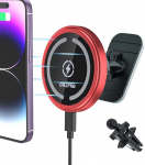 OHLPRO MagSafe Car Mount Charger, magnetiline auto mobiiltelefoni hoidja koos laadimisfunktsiooniga, traadita auto laadimisjaam iPhone 16 15 14 13 12 seeria, automaatne joondamine [Super Stiilne Premium
