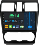 YUNTX 9-tolline Android 14 autoraadio koos satelliitnavigatsiooniga Subaru Forester/XV/WRX 2013-2018 jaoks | Octa Core | 6GB 128GB | Sisseehitatud 4G LTE | CarPlay & Android Car | DSP | DAB | HDMI | Dual Band WiFi