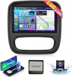 4G + 64G 8-tuumaline podofo 9-tolline autoraadio Bluetooth Renault Trafic 3 2014-2021/Opel Vivaro B 2014-2018 Carplay Android Car Wireless, DSP, RDS/FM raadio 2 DIN GPS navigatsioon AHD tagurduskaamera