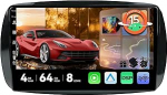 MSD Autoradio Mercedes-Benz Smart 453 Fortwo (2014-2020) | 4G + 64G, Octa-Core - Android 15 GPS raadio | CarPlay Android auto roolijuhtimine Dual-Band WiFi DSP DAB | Tagurduskaamera | 2 DIN