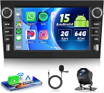 Autoradio 2G + 64G Android 15 Opel Meriva Corsa Zafira Antara Tigra Vectra, 7-tolline HD puuteekraaniga autoraadio traadita Carplay Android auto GPS Wi-Fi Bluetooth FM RDS raadio tagurdamine