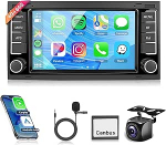 4G + 64G juhtmevaba Carplay Android 15 autoraadio VW Touareg 2004-2011 VW Transporter T5 Multivan 2004-2009 7-tolline autoraadio koos Android autonavigatsiooniga GPS WiFi Bluetooth FM/RDS/32 EQ/USB/SWC tagumine osa