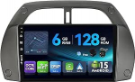 [6G + 128G, Octa-Core] - MSD Autoradio Toyota RAV4 (2001-2006) | Android 15 GPS navigatsiooniradio | CarPlay Android auto roolijuhtimine Dual Band WiFi DSP DAB | Tagurduskaamera MIC | 2 DIN