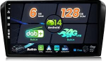 SXAUTO 【Built-in 4G & DAB】Android 14 - 6G+128G - Autostereo Mazda 3 (2006-2012) jaoks Sat Nav - Wireless CarPlay Android Auto - Kaamera + MIC - QLED 9-tolline 2 Din - WIFI rooli 360-CAM HDMI DSP DSP
