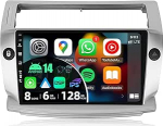 JOYX - [6G+128G] - Android 12 autoraadio sobib Citroen C4/C-Quatre/C-Triomphe (2004-2012) - Traadita Carplay/Android auto - Kaamera ja mikrofon - IPS 9-tolline 2 DIN - DSP SWC WiFi DAB Fast-Boot 360 kaamera