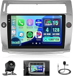4+128G Android Autoradio mit Bildschirm f&uuml;r Citroen C4 2004-2009,C-Quatre 2008-2011 Wireless Carplay, Autoradio mit Navi 9 Zoll Incell Bildschirm Android Auto/FM/RDS/R&uuml;ckfahrkam
