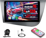 [4G+128G] Inefala Android 15 Autoradio f&uuml;r Seat Leon Mk2 mit Wireless Carplay Android, 9 Zoll Touchscreen Radio mit Navi GPS WiFi RDS/FM Bluetooth EQ SWC R&uuml;ckfahrkamera Mic