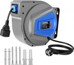 Himimi Automaatne kaablirull 15 m + 1 m 1500 W ~ 3000 W kaablirull Automaatne v&otilde;imsus trummel voolikupooli pikenduskaabel v&auml;ljas seinale paigaldamine, &uuml;lekoormuskaitse, seinale laele paigaldamine, 180&deg; p&ouml;&ouml;ratav