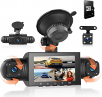 Dash Cam auto eesmine tagumine vasakpoolne parem 4 kaameraga 64G TF kaart 3-tolline