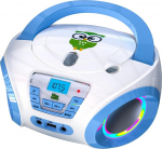 Tinygeeks Tunes Kids CD m&auml;ngija lastele - FM raadio - sisaldab patareisid - sinine - Boombox CD m&auml;ngija kaasaskantav - CD m&auml;ngija lastele k&otilde;laritega lastele ja v&auml;ikelastele - sinine