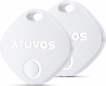ATUVOS Air Tag Key Finder Key Finder Pack of 2, Smart Tracker &uuml;hilduv Apple'iga Kus on? App (ainult iOS, Android ei toeta), Bluetooth KeyFinder pagasile/kohvritele/kotidele, vahetatav aku.