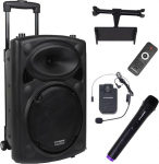 DYNASONIC DYNAPRO 12 Plus (3rd Gen), professionaalne kaasaskantav Bluetooth-k&otilde;lar, v&otilde;imas 700W Bluetooth-k&otilde;lar, 2 karaokemikrofoni ja tahvelarvuti tugi