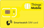 SIM-kaart SMARTWATCH - Things Mobile - &uuml;lemaailmse levialaga ja GSM/2G/3G/4G multioperer v&otilde;rk ilma p&uuml;sikuludeta ja konkurentsieelisega 25 &euro; koos krediitkaardiga + 5 &euro; tasuta.