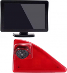 Auto kolmas katusepiduritulede kaamera piduritulede tagantvaate tugikaamera, 12 mm kaamera ja 4,3-tolline TFT LCD-monitor.