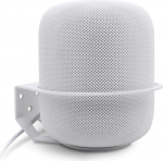 ALLICAVER Apple HomePodiga &uuml;hilduv seinakinnitus, k&otilde;larihoidik Homepod 2 jaoks, tugev metallist klamber, Apple HomePodiga &uuml;hilduv statiivihoidik, valge
