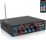 Etlephe Mini v&otilde;imendi, 800W Hi-Fi v&otilde;imendi, Stereov&otilde;imendi Bluetooth 5.0, 12V 220V, FM raadio, kaasaskantav SD kaart/USB sisend/FM raadio koju v&otilde;i autosse