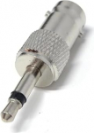 DRUT 1 St&uuml;ck BNC-Buchse auf 3,5-mm-Mono-Klinkenstecker Composite-Koaxialkabel-Adapter, silberv&auml;rvi