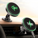 GuMosh Qi2 15 W Magsafe autokinnitusele koos laadimisfunktsiooniga, [Qi2 sertifitseeritud kiire ja stabiilne] magnetiline juhtmevaba mobiiltelefoni hoidja auto &otilde;huventilile / armatuurlauale iPhone 16 15 14 14 13 12-le