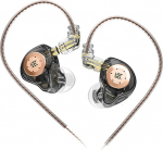 keephifi KZ EDX Pro KZ In-Ear Monitoring, juhtmega, HiFi Stereo k&otilde;rvaklapid, KZ IEM k&otilde;rvaklapid, Dual DD IEM k&otilde;rvaklapid eemaldatava kaabliga muusikutele, audiofiilidele (must, ilma mikrofoonita)