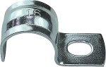 AERZETIX - C49778 - 25-st kaablikinnitusest koosnev komplekt U-kujuline toruklamber - juhtmejuhtme l&auml;bim&otilde;&otilde;duga 16 mm - valmistatud tsingitud terasest - paigaldusklamber paigaldusrihma k&uuml;ljel