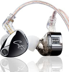 KZ Castor k&otilde;rvaklapid Dual Dynamic Driver Wired k&otilde;rvaklapid HiFi Enhanced Bass In-Ear k&otilde;rvaklapid m&uuml;raisolatsiooni IEM eemaldatav 2 Pin kaabel (must (Enhanced Bass))
