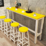 Modern Wooden Bar Table - Rectangular Console Sofa Counter Height Dining Table for Kitchen Coffee Balcony Breakfast Nook (47.2" L x 15.7" W x 39.4" H)