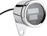 Tahhomeeter - 2 in 1 veekindel mootorratta LED digitaalne voltmeeter tahhomeeter metallist l&auml;bis&otilde;idum&otilde;&otilde;tja spidomeetri mootorratas