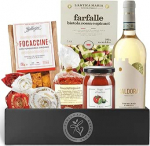 Itaalia kinkekorv Itaalia valge veini, pasta, sugo, focaccine, v&uuml;rtsisegu ja amarettidega Itaalia &otilde;htuks kahele | Veinikinkekomplekt meestele ja naistele