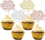 Gyufise 24 St&uuml;ck 2025 Happy New Year Cupcake Toppers Glitter Hello 2025 Feuerwerk Cupcake Picks f&uuml;r Willkommen 2025 Happy New Year's Eve Kuchen Dekorationen Partyzubeh&ouml;r Mehrfarbig
