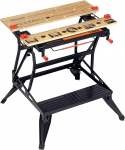 BLACK+DECKER Workmate WM825-XJ Flexible Universal Workbench (Folding Sawhorse - Work Table with Large Work Surface, Adjustable Jaws, Maximum Load 250 kg, 74 x 25 cm)