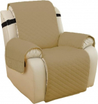 KXAOXGRC Sofa Armrest Protector Covers, 1 Set Sofa Cover, Removable Children's Mat, Armchair Seater, Furniture Protection, Protective Covers, Washable Armrest Covers (Light Brown, Large)