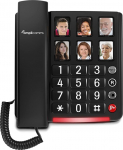 Amplicomms BigTel 40 Plus, juhtmega suure nupuga telefon, kuus fotodirektiivi nuppu, heliv&otilde;imendus +40 dB, eriti valjud helinad, kuuldeaparaadiga &uuml;hilduv