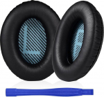 Bose QC35 asendusk&otilde;rvaklapid, nahast vahtpolstriga k&otilde;rvaklappide k&otilde;rvaklapid, &uuml;hilduvad QuietComfort 35 (QC35) ja Quiet Comfort 35 II (QC35 ii) k&otilde;rvaklappidega