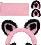 Geekria NOVA Kootud kangast peakate + kassik&otilde;rva kinnitus, mis &uuml;hildub Razer, SteelSeries, HyperX, Sennheiser, Astro, Sony, Logitech, ATH k&otilde;rvaklappidega, peapadja kaitse (must/roosa)