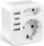 Carehabi reisiadapter Austraalia adapter Hiina Saksamaa pistik 3 USB C + 1 USB-C pistikupesa Adapter reisipistikupesa toiteadapter Uus-Meremaale, Argentiinale, Adapter Austraalia pistikupesa