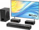 Hiwill 4.1ch Dolby Atmos Soundbar, 320W Soundbar telerile koos subwooferiga, 2 k&uuml;lgmistega t&auml;ristajat, 2 esi&uuml;mbruse k&otilde;larit, kodukino 3D Surround Sound s&uuml;steem teleri k&otilde;laritele, HiElite A41 Pro