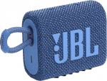 JBL GO 3 Eco - V&auml;ike taaskasutatud materjalist valmistatud Bluetooth-boks - sinine - veekindel kaasaskantav k&otilde;lar reisimiseks - kuni 5 tundi m&auml;nguaega vaid &uuml;he akulaadimisega