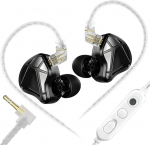 KZ AXAS In-Ear Gaming k&otilde;rvaklapid, IEM First Person Shooter m&auml;ngudele, HiFi k&otilde;rvaklapid koos mikrofoniga m&auml;ngude ja muusika jaoks, 4-tasandilise h&auml;&auml;lestusl&uuml;litiga, 2-pinnaline eemaldatav h&otilde;betatud IEM