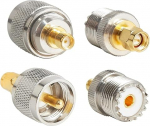 SMA kuni UHF FR koaksiaal&uuml;henduste komplekt SMA kuni PL259 SO239 UHF VHF Crimp koaksiaaladapter CB-raadio/k&auml;siraadioantennile/k&otilde;nelejale/amat&ouml;&ouml;rraadiole 4 Pack