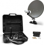 XORO 38,5 cm telkimisantenni MCA 38 HD komplekt, sisaldab FullHD DVB-S2 vastuv&otilde;tjat, &uuml;he LNB-d integreeritud satelliidiotsijaga, 10 m kaablit, klambreid, k&otilde;vas karbis.