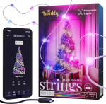 Twinkly Candies - Weihnachtslichterkette mit 100 RGB-LEDs - App-gesteuerte Weihnachtsdeko - USB-C-betrieben - Weihnachtsbeleuchtung f&uuml;r Drinnen, 6m, Perle, Klarer Draht