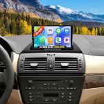 2G + 64G Android 13 autoraadio BMW X3 E83 2004-2012 koos Carplay Android autoga, 9-tolline puuteekraaniga raadio GPS WiFi FM/RDS Bluetooth Mirror Link + AHD kaamera tagurduskaamera ja mikrofoniga