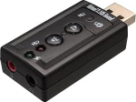SYBA SD-AUD20101 Plug and Play USB 2.0 v&auml;line stereoheli adapter optilise SPDIF v&auml;ljundiga - must