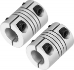 hankekaart Flexible Wellenkupplung, 3 kuni 8 mm, 20 mm pikkus, 15 Durchmesser, Klemmwellenkupplung, Aluminiumlegierung, Gelenkverbinder, Schrittmotor-Kupplung f&uuml;r 3D-Drucker, CNC-Maschinen